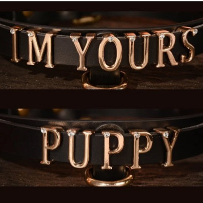 Leather Personalized Choker