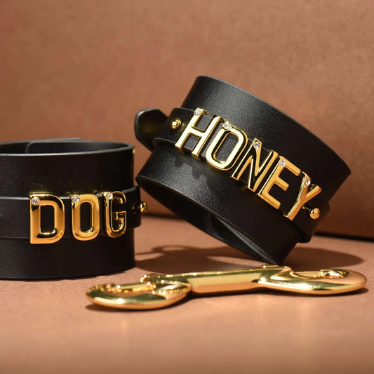 Leather Personalized Handcuffs