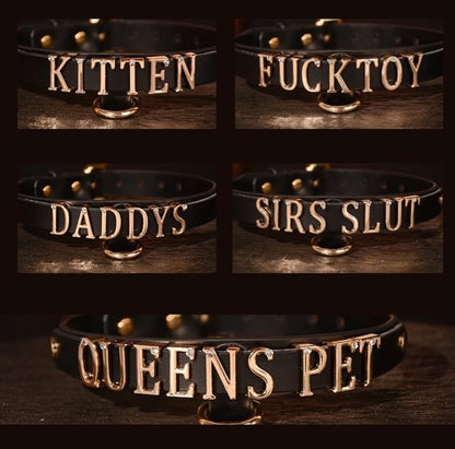 Leather Personalized Choker