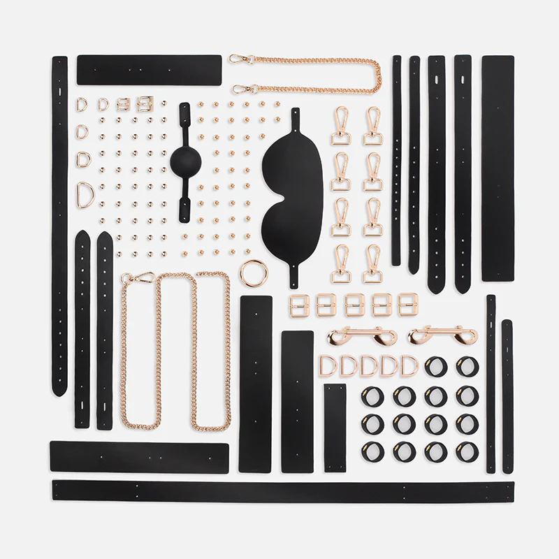 Leather Bondage Tools Set with Case